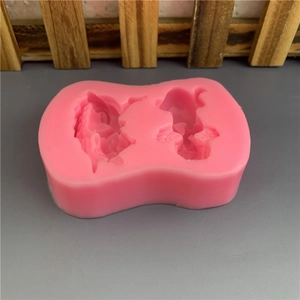 Pink silicone angel molds for DIY fondant cake craft and handmade soap making