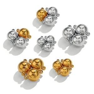 Polished stainless steel magnetic clasp connectors in gold and silver for DIY jewelry
