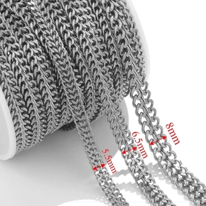 Detaillierter Vergleich von 5,5mm 6,5mm und 8mm Edelstahl-Weizenkettengliedern auf Rollen