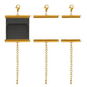 Kit de fermoir tube coulissant en acier inoxydable pour création de bijoux DIY