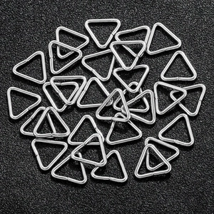 DIY stainless steel triangle split rings for jewelry making and bag hardware