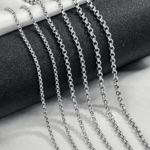 Edelstahl Erbskette Für DIY Schmuckherstellung Meterware O-Kette Halskette Link Produktion Zubehör Für Damen Herren Schmuckbasteln