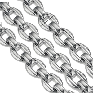 Catena in acciaio inossidabile lucido per la creazione di collane e bracciali fai-da-te