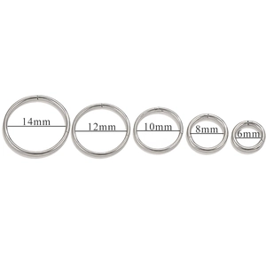 Set aus polierten Edelstahl-Biegeringen in den Größen 6 mm bis 14 mm für DIY-Schmuck
