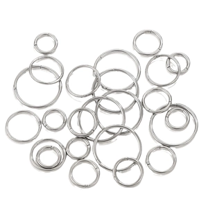 Polierte Edelstahl-Federringe in verschiedenen Größen für DIY-Schmuck und Schlüsselanhänger