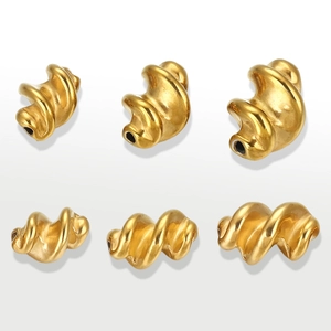 Perline distanziatrici a spirale dorata per creazione gioielli fai da te e accessori impermeabili