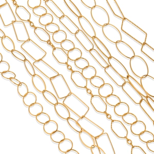 Chunky 18K gold plated stainless steel link chain variety for DIY jewelry making