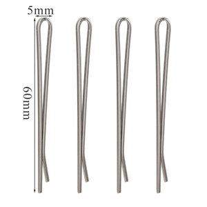 Barrettes plates en acier inoxydable 60mm x 5mm clips en U pour le coiffage et accessoires DIY