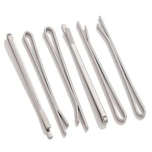 Lot de six pinces à cheveux en acier inoxydable argenté aux motifs droits et ondulés