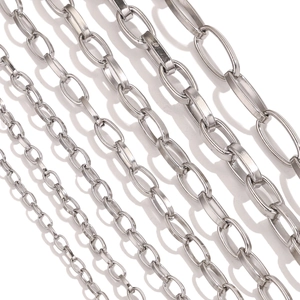 Verschiedene Edelstahl Gliederketten für DIY Schmuckherstellung von Halsketten und Armbänder