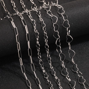 Edelstahl Herz Büroklammer Gliederkette Für Schmuckherstellung DIY Halskette Armband Zubehör Mode Schmuckkette Großhandel