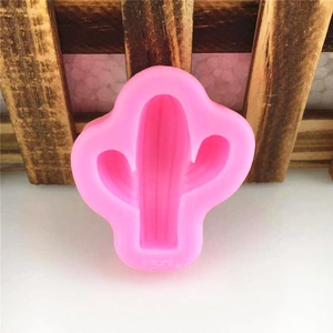 Stampo in silicone rosa a forma di cactus per torte fondente e decorazioni dolci
