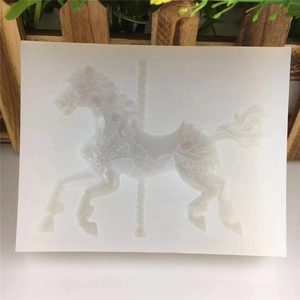 Carousel horse shaped silicone mold for DIY fondant and cake decoration tool