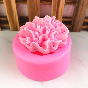 3D Carnation Flower Silicone Mold For DIY Fondant Cake Decorating Handcrafted Soap Scented Candle Gypsum Resin Craft Tool