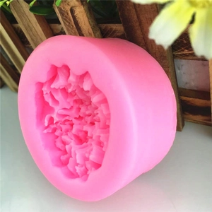 Pink carnation flower silicone mold for DIY fondant cake decorating and handmade soap