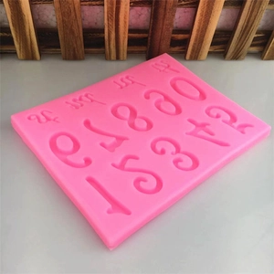 Moule en silicone rose chiffres 0-9 pour décoration de gâteaux et chocolats DIY