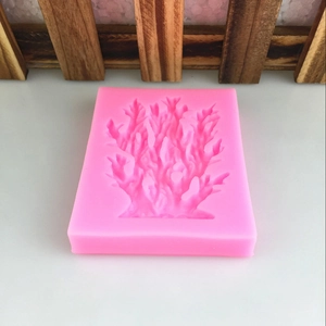 Pink coral branch silicone mold for fondant baking and DIY cake decorating craft