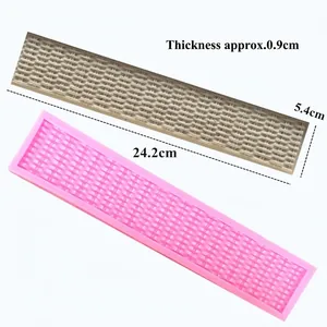 Bamboo fence texture silicone fondant mold for cake decorating, 24.2cm long baking tool