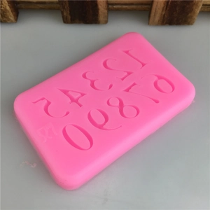 Stampo in silicone rosa numeri 0-9 per fondant, decorazione torte e resina