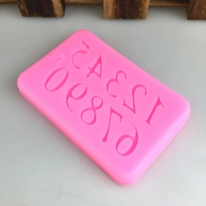 Stampo in silicone rosa per numeri 0-9 per decorazione di torte e dolci in pasta