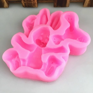 Pink Stitch cartoon character silicone mold for DIY fondant cake and handmade crafts