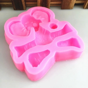 Moule en silicone éléphant rose pour la pâtisserie DIY et décoration de gâteaux