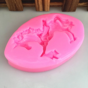 Pink unicorn silicone fondant mold for cake decorating and DIY chocolate baking
