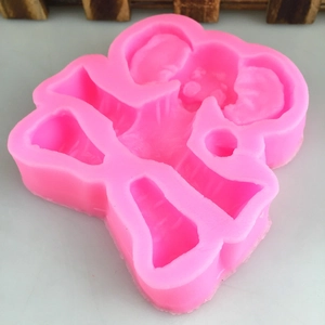 Moule en silicone éléphant rose pour la pâtisserie DIY, le chocolat et les gâteaux