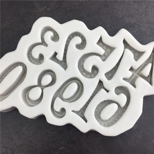 Large number and letter silicone cake mold for fondant baking and DIY craft projects