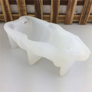3D lazy bear silicone mold for mousse cake and ice cream baking with textured inner cavity