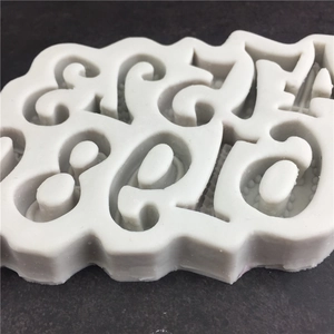 Large white flexible silicone mold for number shaped fondant cake and resin crafting