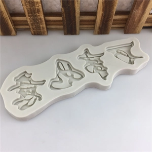 Stampo in silicone con benedizione cinese per fondente a coniglio e decorazioni per torte