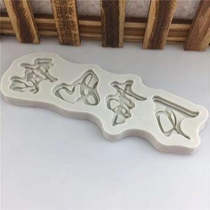 Stampo in silicone con caratteri cinesi per decorazione di torte fondente e cioccolato