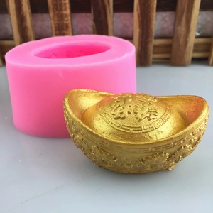 Traditional Chinese Ingot Yuanbao Shape Silicone Mold For Cake Decoration Fondant Soap Plaster Handcraft Crafting Tool