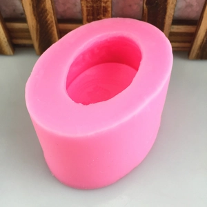 Pink silicone yuan bao shaped mold for DIY resin soap and handmade cake decoration