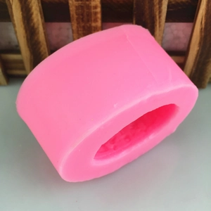 Pink silicone mold for DIY lucky gold ingot soap and fondant cake decoration