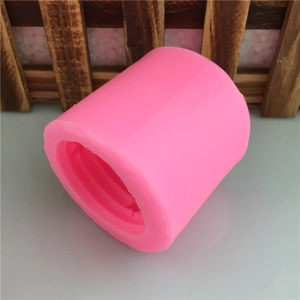 Pink 3D honeycomb silicone mold with spiral texture for DIY candles and soap making