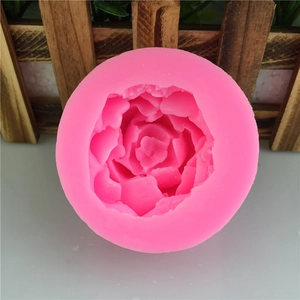 DIY 3D peony succulent flower silicone mold for cake decor and handmade soap crafting