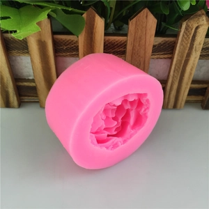 Pink succulent flower silicone mold for handmade soap and decorative plaster crafts