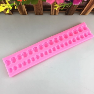 Pink silicone pearl chain mold for fondant cake decorating and DIY baking tools