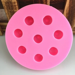 Rosa Silikon-Heidelbeer-Fondantform mit 8 Mulden für die DIY-Kuchendekoration