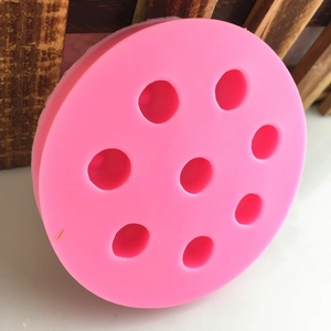 Rosa Silikonform mit 9 Mulden für Blaubeer-Fondant, Tortendeko und Bastelarbeiten
