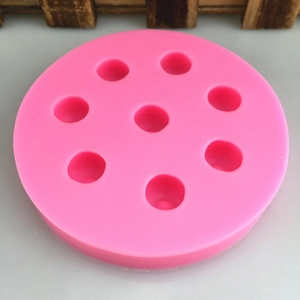 Rosa 9-Loch Silikonform für Blaubeeren für DIY Schokolade Fondant und Kuchendekoration