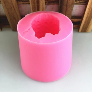 DIY 3D owl shaped pink silicone mold for scented candles, handmade soaps and gypsum crafts