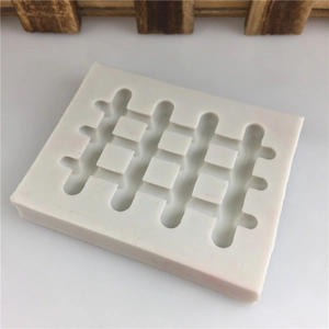 Creamy white fence silicone mold for fondant cake decorating and chocolate DIY crafts