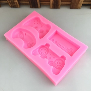 Pink silicone game controller mold for fondant and chocolate cake decorating