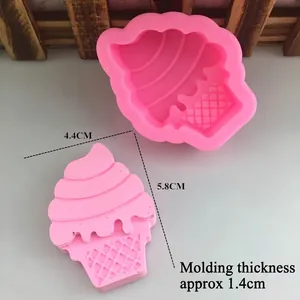 Pink silicone ice cream mold for mousse cake desserts and soap making crafts