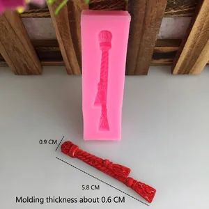 Pink silicone tassel fringe mold for DIY cake decorating and fondant shaping 5.8cm