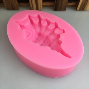Pink seashell conch silicone mold for DIY cake fondant and chocolate baking