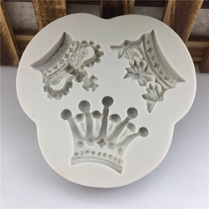 European style crown silicone mold featuring three distinct phoenix relief patterns